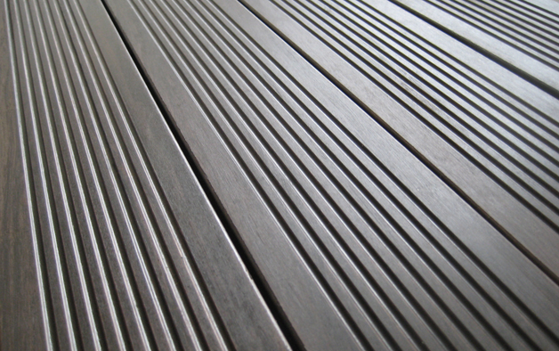 Black strand woven bamboo decking
